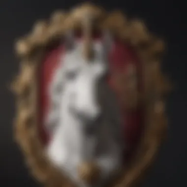 Elegant Unicorn Insignia Graceful unicorn heraldic emblem