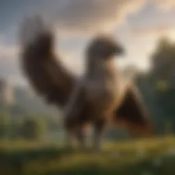 Majestic Grandview Griffon in a serene meadow