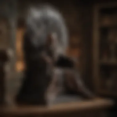 Exclusive Game of Thrones Collectible Figurine An exclusive Game of Thrones collectible figurine displayed on a shelf