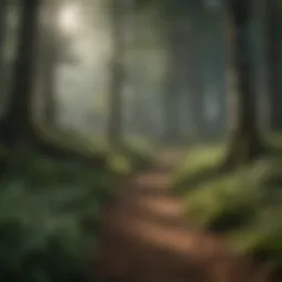 A mystical forest scene with herbs symbolizing ancient wisdom