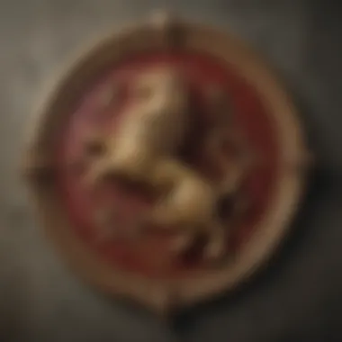 Symbolic Sigil of House Lannister Intricate Sigil of House Lannister symbolizing wealth and power