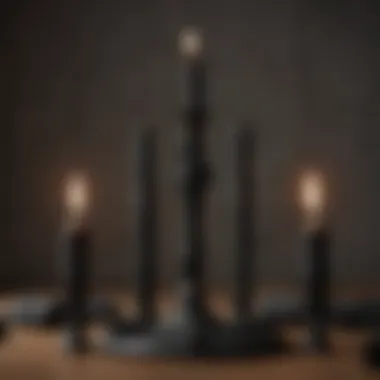 The sigil of House Stark alongside black candles, representing loyalty and sacrifice.