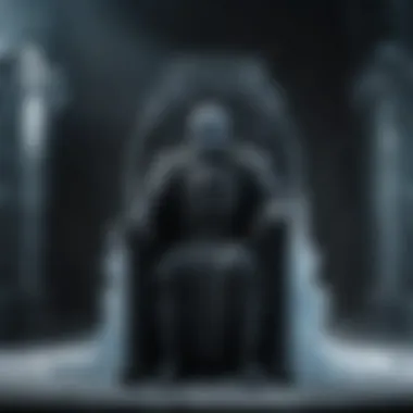 Icy Throne of the Night King in Game of Thrones