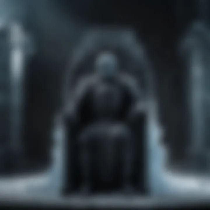 Icy Throne of the Night King in Game of Thrones