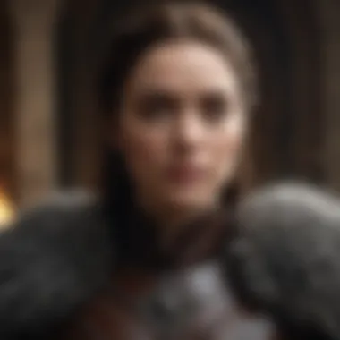 Empowered Presence in a Male-Dominated Realm A powerful female figure in a Game of Thrones setting