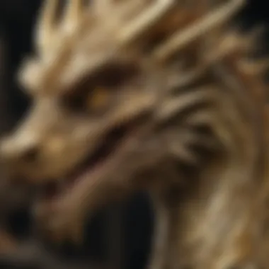 Intricate details of the Gold Dragon's appearance and characteristics