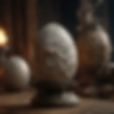 Mystical Omen of Birth Intricate dragon egg with ancient symbols
