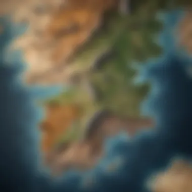 The Complex Map of the Seven Kingdoms Intricate Map showcasing the Seven Kingdoms
