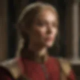 Cersei Lannister plotting in the shadows