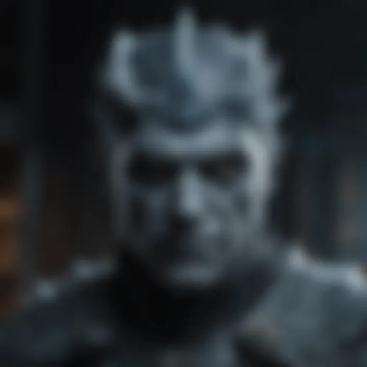 Intriguing and powerful Night King with ice-cold gaze