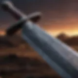 Valyrian Steel Sword glimmering in the moonlight