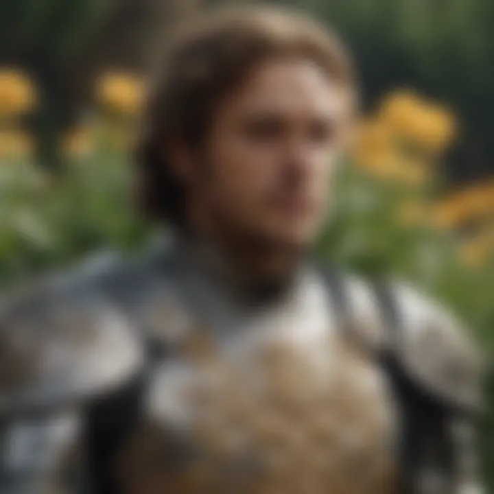 Ser Loras Tyrell, the Knight of the Flowers, in elegant armor