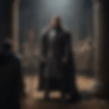 The Weight of Betrayal in Lordship A dramatic scene depicting a betrayal among lords, highlighting the tension and moral dilemmas.