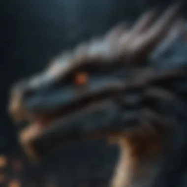 Enigmatic Beauty of the Night Majestic Dragon in the Night Sky