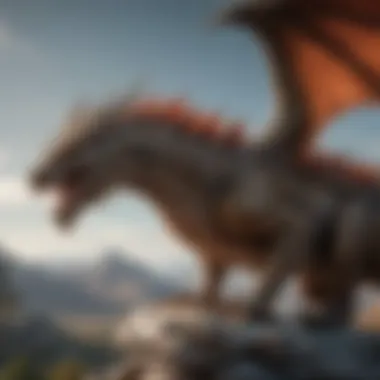 Majestic Dragon overlooking ThronesVerse