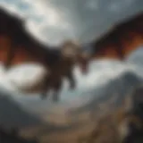 Majestic dragon soaring through the skies