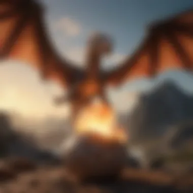 Inaugural Flight of the Young Dragon Majestic Dragon Spreading Its Wings for the First Time
