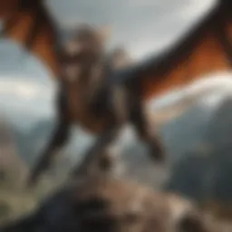 Majestic dragons soaring over Westeros