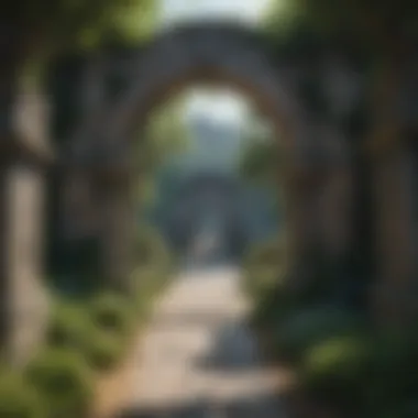Gateway to Mystical Realm Majestic Dragonstone Garden entrance