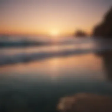 Tranquility in Reflection Sunset reflecting on calm ocean waters