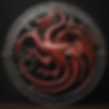 Iconic Targaryen Dragon Sigil Majestic Targaryen Dragon Sigil