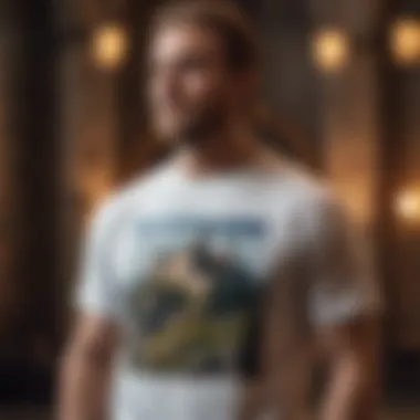 Medieval Castle Artistry on T-shirt Artistic T-shirt design highlighting medieval castle