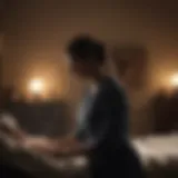 Empathetic Support During Labor Silhouette of a midwife assisting a woman in labor