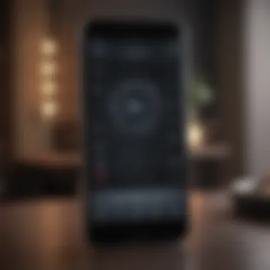 Modern Smartphone with Horn Ringtone Options A modern smartphone displaying various horn ringtone options.