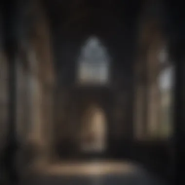 Gothic Castle Architecture Gothic style castle with intricate architecture and moody atmosphere