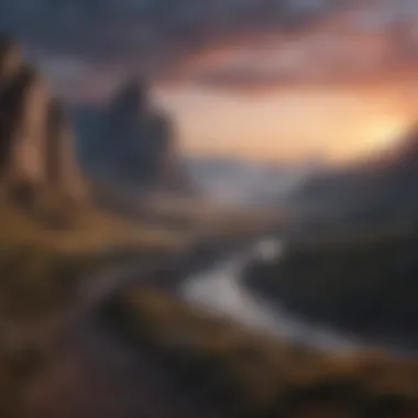 Ethereal Moonlit Landscape An ethereal moonlit landscape representing the theme of moondancer