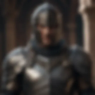 The Enigmatic Guardian Mysterious Knight in Shadowy Armor