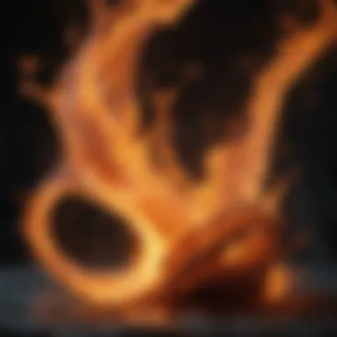 Enigmatic Dance of Flames Mystical Flames Dancing on Fabric