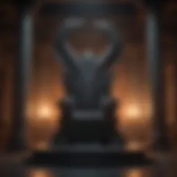 Mystical Throne Room with Dragon Sculpture