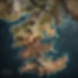 Map of Westeros showcasing key locations