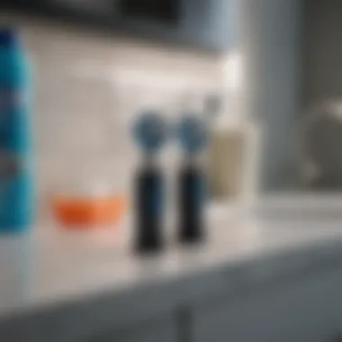 Maintenance Tips for Oral B IO Black Replacement Heads Maintenance tips for Oral B IO black replacement heads displayed on a bathroom counter