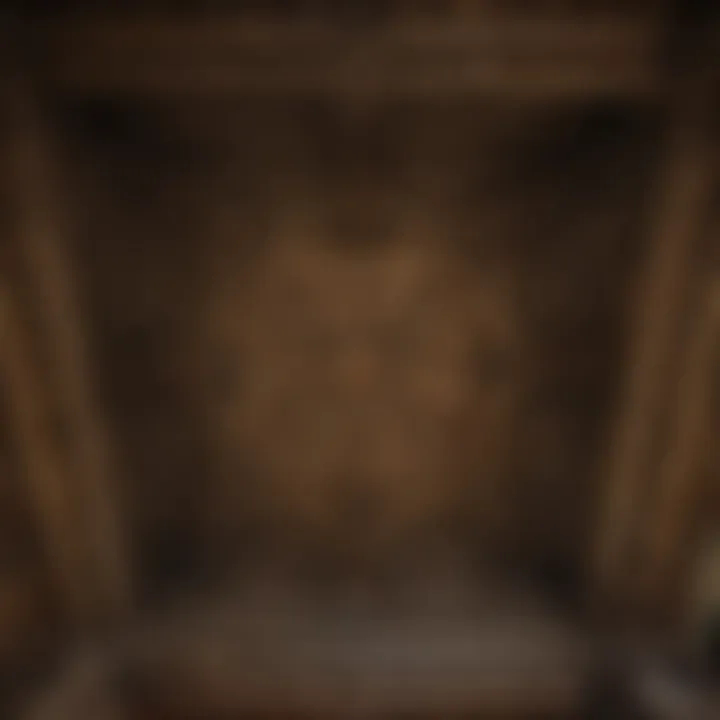 Intricate details of the ornate ceiling in Caswell House