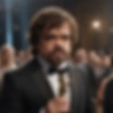 Peter Dinklage on stage at an award ceremony, showcasing his talent.