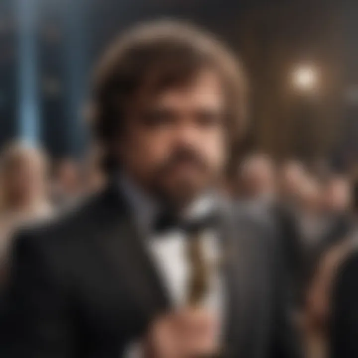 Peter Dinklage on stage at an award ceremony, showcasing his talent.