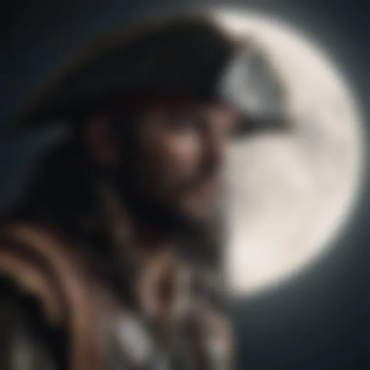 Pirate King's Shadowy Figure in the Moonlight