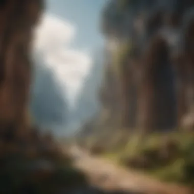 Visions in Fantasy Literature A vibrant scene from a fantasy narrative illustrating visions