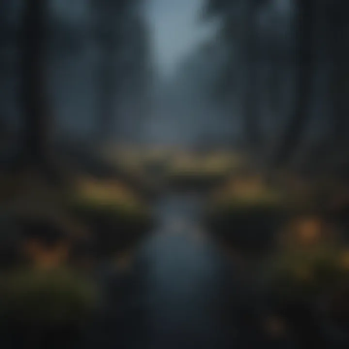 Rare Bioluminescent Flora Illuminating the Black Bog