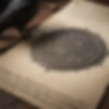 Cryptic Communications Ancient parchment with intricate Raven symbols