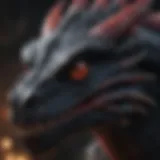 Majestic Dragon with Crimson Scales