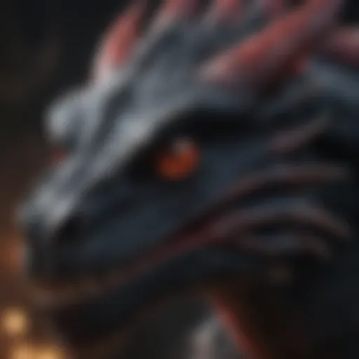 Majestic Dragon with Crimson Scales