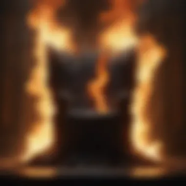 Eternal Flames of Power Ethereal flames engulfing the ThroneVerse
