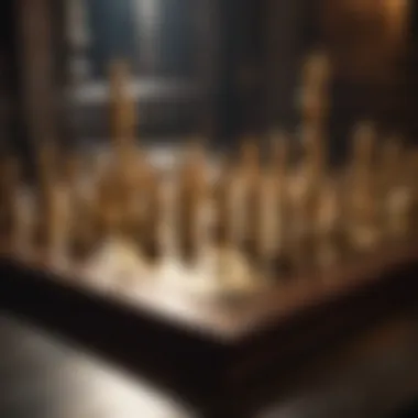 Intricate golden chessboard representing strategic gameplay