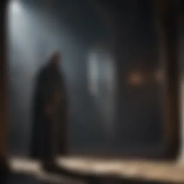 Shrouded in Mystery Enigmatic Robert Glover standing in the shadows