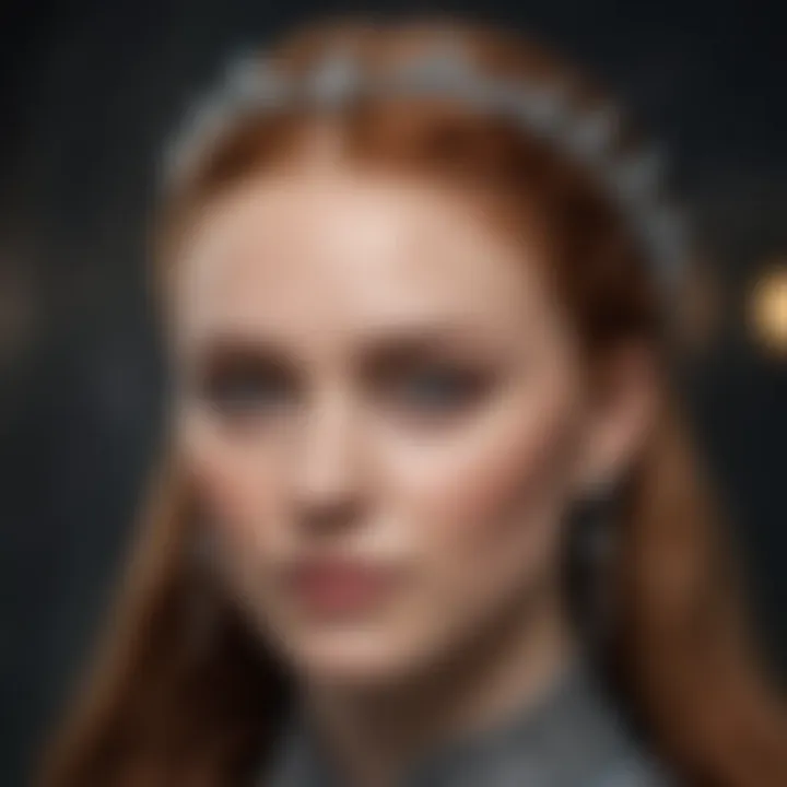 Sansa's elaborate hair adornment