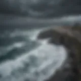 Aerial view of Seawatch amidst the stormy seas