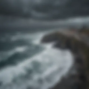 Aerial View of Seawatch Aerial view of Seawatch amidst the stormy seas